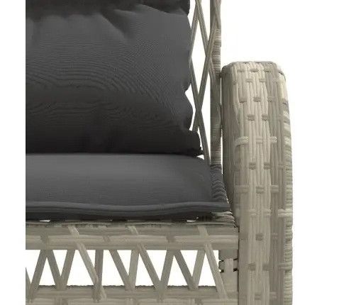 4-Osaline Aiamööblikomplekt Patjadega, Helehall, Polürotang