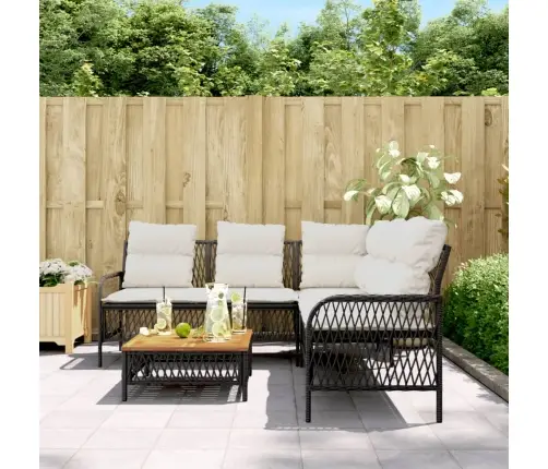 2-Daļīgs Dārza Dīvāna Komplekts Ar Matračiem, Pe Rotangpalma Vidaxl