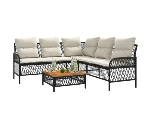 2-Daļīgs Dārza Dīvāna Komplekts Ar Matračiem, Pe Rotangpalma Vidaxl