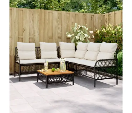 2-Daļīgs Dārza Dīvāna Komplekts Ar Matračiem, Pe Rotangpalma Vidaxl