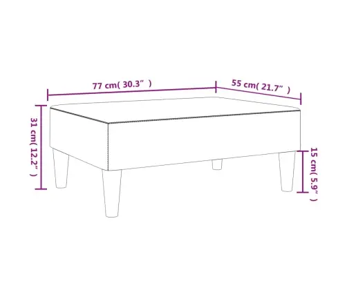 Kājsoliņš, 77X55X31 Cm, Melns Samts Vidaxl