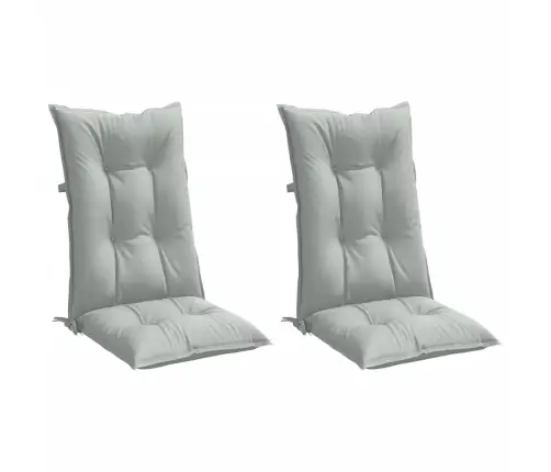 Dārza Krēslu Spilveni, 2 Gab., Gaiši Pelēki, 120X50X7Cm, Audums Vidaxl