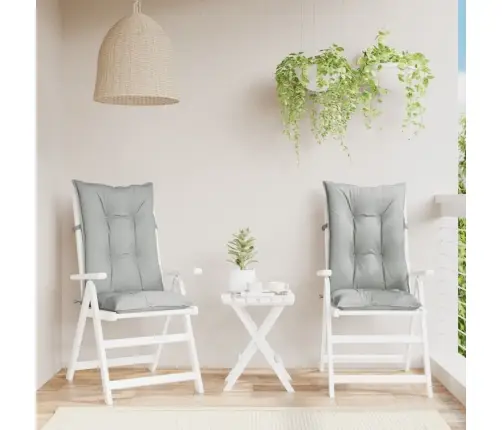 Dārza Krēslu Spilveni, 2 Gab., Gaiši Pelēki, 120X50X7Cm, Audums Vidaxl