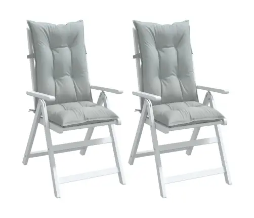 Dārza Krēslu Spilveni, 2 Gab., Gaiši Pelēki, 120X50X7Cm, Audums Vidaxl