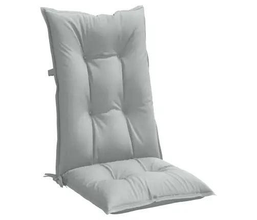 Kõrge Seljatoega Toolipadjad 6 Tk, Helehall, 120X50X7cm Kangas