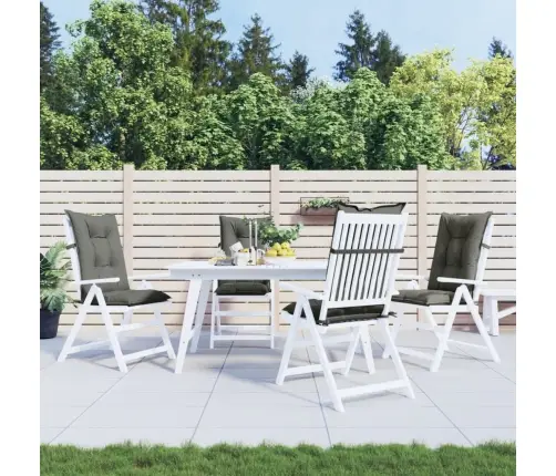 Kėdės Pagalvėlės, 4Vnt., Tamsiai Pilkos, 120X50X7cm Audinys