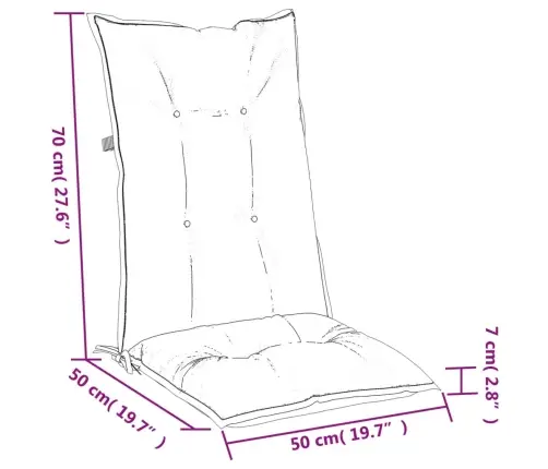 Kėdės Pagalvėlės, 4Vnt., Tamsiai Pilkos, 120X50X7cm Audinys