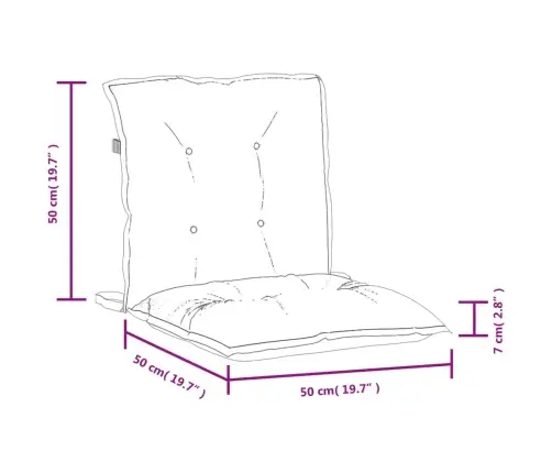 Madala Seljatoega Toolipadjad 2 Tk, Antratsiithall, 100X50X7 Cm