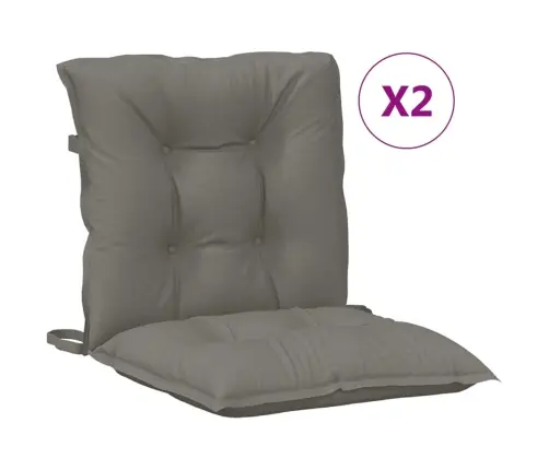 Madala Seljatoega Padjad 2 Tk, Tumehall, 100X50X7 cm Kangas