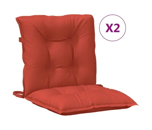 Madala Seljatoega Toolipadjad 2 Tk, Punane, 100X50X7 cm Kangas
