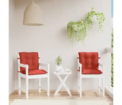 Madala Seljatoega Toolipadjad 2 Tk, Punane, 100X50X7 cm Kangas