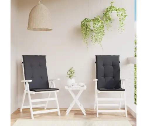 Dārza Krēslu Spilveni, 2 Gab., Antracītpelēki, 120X50X4 Cm Vidaxl