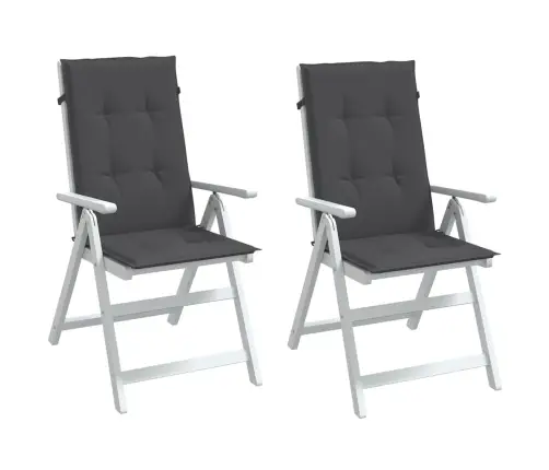 Dārza Krēslu Spilveni, 2 Gab., Antracītpelēki, 120X50X4 Cm Vidaxl