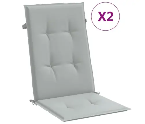 Dārza Krēslu Spilveni, 2 Gab., Gaiši Pelēki, 120X50X4Cm, Audums Vidaxl