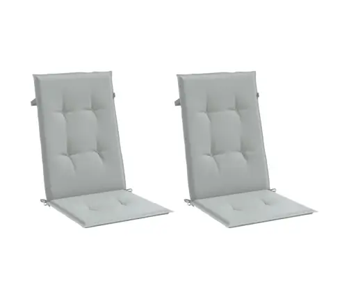 Dārza Krēslu Spilveni, 2 Gab., Gaiši Pelēki, 120X50X4Cm, Audums Vidaxl