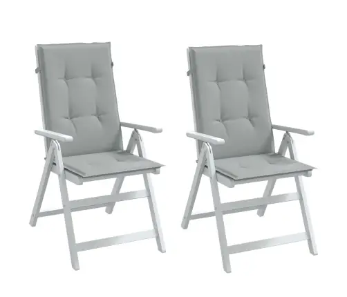 Dārza Krēslu Spilveni, 2 Gab., Gaiši Pelēki, 120X50X4Cm, Audums Vidaxl
