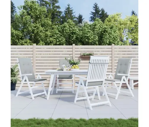 Kõrge Seljatoega Toolipadjad 4 Tk, Helehall, 120X50X4cm Kangas