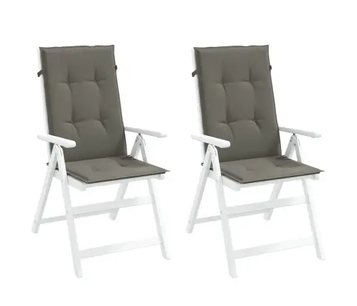Dārza Krēslu Spilveni, 2 Gab., Tumši Pelēki, 120X50X4Cm, Audums Vidaxl