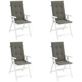 Kėdės Pagalvėlės, 4Vnt., Tamsiai Pilkos, 120X50X4cm Audinys