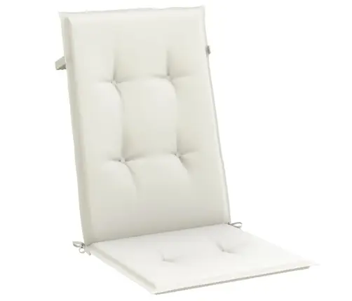 Dārza Krēslu Spilveni, 2 Gab., Krēmkrāsā, 120X50X4 Cm, Audums Vidaxl