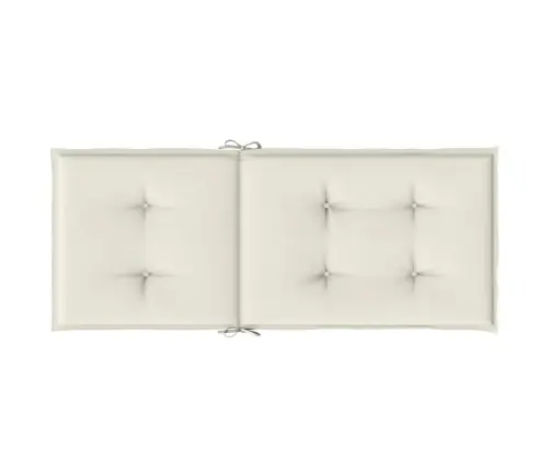 Dārza Krēslu Spilveni, 2 Gab., Krēmkrāsā, 120X50X4 Cm, Audums Vidaxl