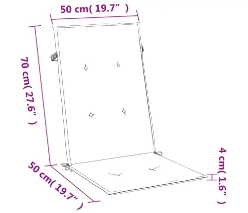 Dārza Krēslu Spilveni, 2 Gab., Krēmkrāsā, 120X50X4 Cm, Audums Vidaxl