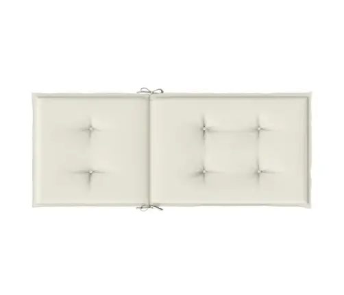 Dārza Krēslu Spilveni, 4 Gab., Krēmkrāsā, 120X50X4 Cm, Audums Vidaxl