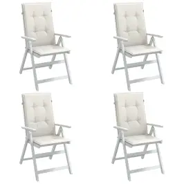 Kėdės Pagalvėlės, 4Vnt., Kreminės, 120X50X4cm Audinys