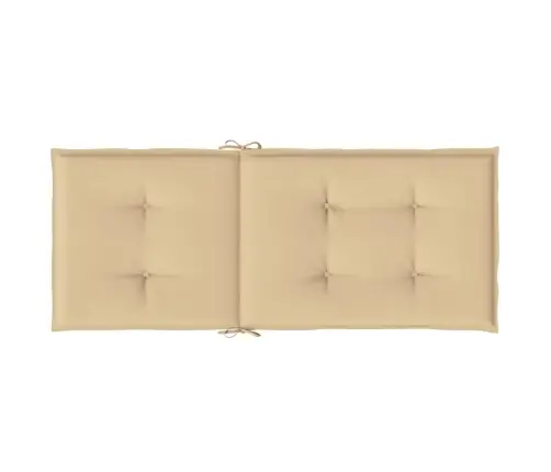 Dārza Krēslu Spilveni, 2 Gab., Bēši, 120X50X4 Cm, Audums Vidaxl