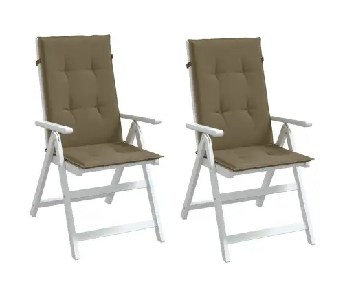 Dārza Krēslu Spilveni, 2 Gab., Pelēkbrūni, 120X50X4 Cm, Audums Vidaxl