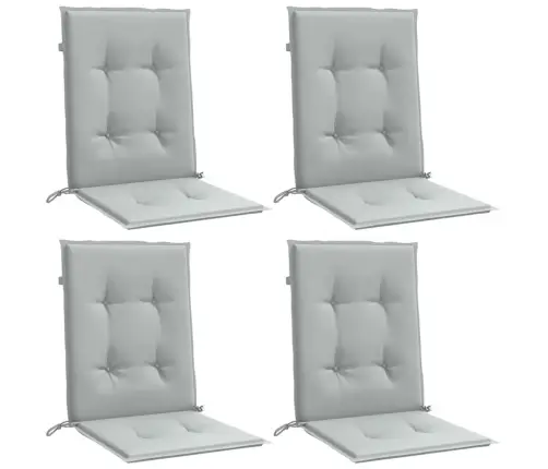 Kėdės Pagalvėlės, 4Vnt., Šviesiai Pilkos, 100X50X4cm Audinys