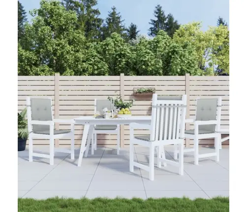 Kėdės Pagalvėlės, 4Vnt., Šviesiai Pilkos, 100X50X4cm Audinys