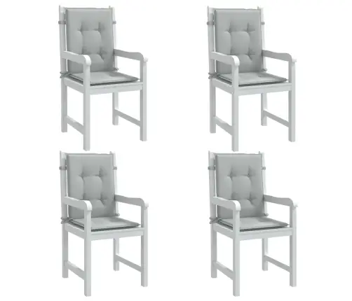 Kėdės Pagalvėlės, 4Vnt., Šviesiai Pilkos, 100X50X4cm Audinys