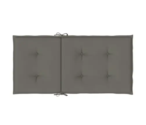 Dārza Krēslu Spilveni, 2 Gab., Tumši Pelēki, 100X50X4Cm, Audums Vidaxl