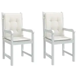 Dārza Krēslu Spilveni, 2 Gab., Krēmkrāsa, 100X50X4 Cm, Audums Vidaxl