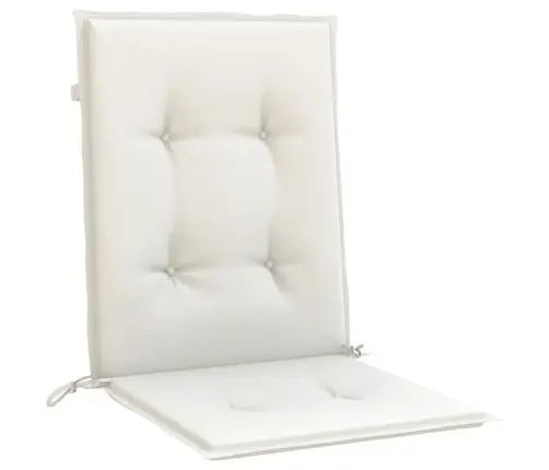 Dārza Krēslu Spilveni, 6 Gab., Krēmkrāsa, 100X50X4 Cm, Audums Vidaxl