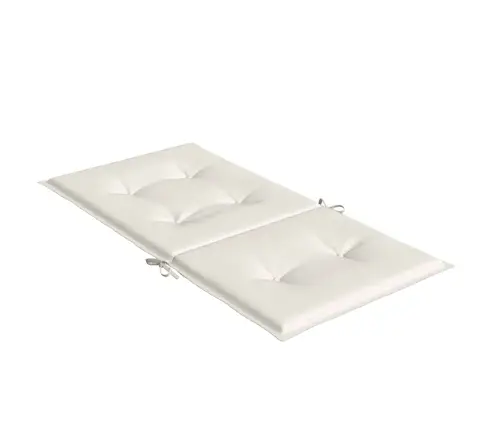 Dārza Krēslu Spilveni, 6 Gab., Krēmkrāsa, 100X50X4 Cm, Audums Vidaxl