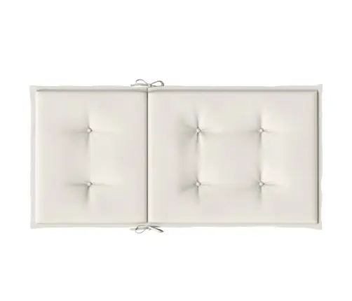 Dārza Krēslu Spilveni, 6 Gab., Krēmkrāsa, 100X50X4 Cm, Audums Vidaxl