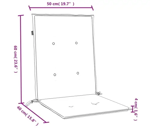 Kėdės Pagalvėlės, 2Vnt., Smėlio, 100X50X4cm Audinys