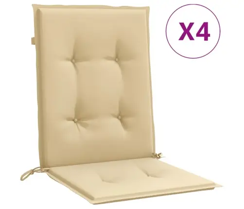 Madala Seljatoega Toolipadjad 4 Tk, Beež, 100X50X4 cm Kangas