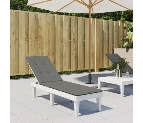 Päevitustooli Istmepadi, Tumehall, (75+105) X 50 X 4 cm Kangas