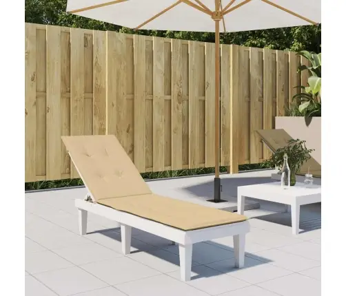 Päevitustooli Istmepadi, Beež, (75+105) X 50 X 4 cm Kangas