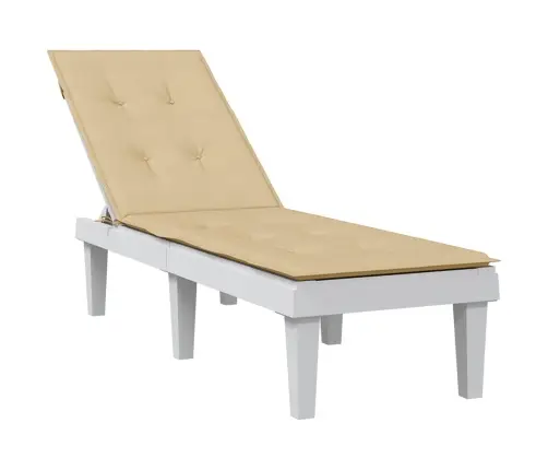 Päevitustooli Istmepadi, Beež, (75+105) X 50 X 4 cm Kangas