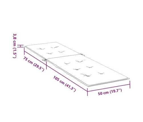 Päevitustooli Istmepadi, Roheline, (75+105) X 50 X 4 cm Kangas