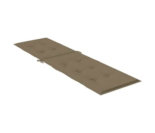 Atpūtas Krēsla Matracis, Pelēkbrūns, (75+105) X 50 X 4 Cm, Audums Vidaxl