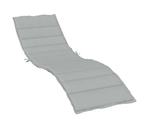 Sauļošanās Krēsla Matracis, 200X50X4 Cm, Audums, Gaiši Pelēks Vidaxl