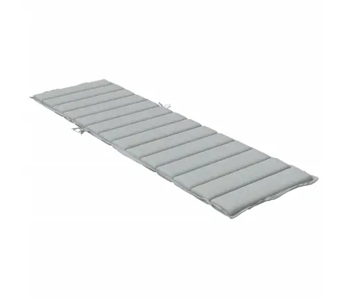 Sauļošanās Krēsla Matracis, 200X50X4 Cm, Audums, Gaiši Pelēks Vidaxl