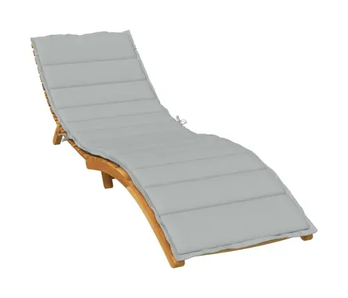 Sauļošanās Krēsla Matracis, 200X50X4 Cm, Audums, Gaiši Pelēks Vidaxl