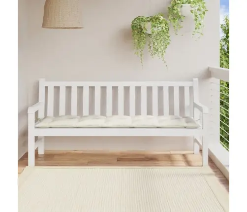 Dārza Sola Matracis, 180X50X7 Cm, Audums, Krēmkrāsas Vidaxl