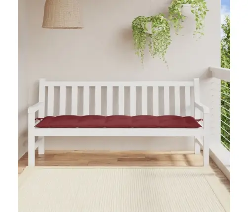 Dārza Sola Matracis, 180X50X7 Cm, Audums, Vīnsarkans Vidaxl